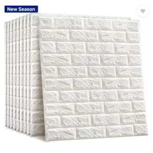 wewell Decorative White Wallpaper  (79 cm x 77 cm)