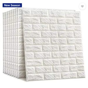 wewell Decorative White Wallpaper  (79 cm x 77 cm)