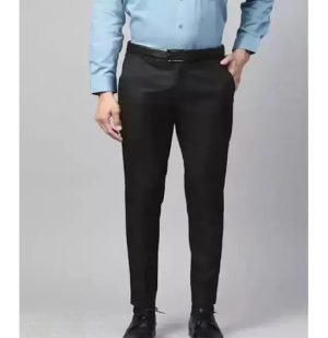 Fashion Men's Solid Black Trousers
