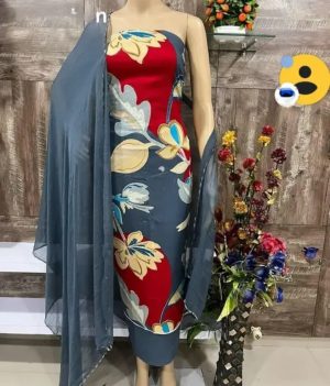 Rayon Floral soft cotton printed dress material for women
