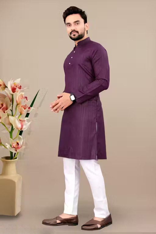 Elegant and Stylish Men's Kurta Set(Kurta/Payjama) - Image 2