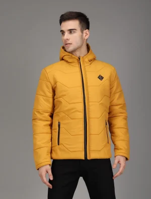 Men Solid Quilted Jacket